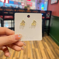Opal Stone Cherry Earrings Studs For Women