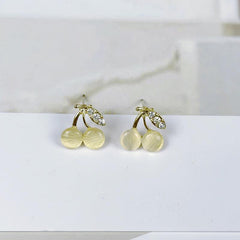 Opal Stone Cherry Earrings Studs For Women