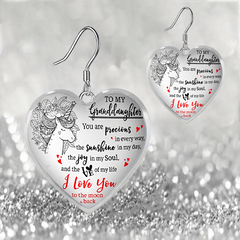 Heart Glass Pendant Earrings Graduation Party Birthday Halloween Gift