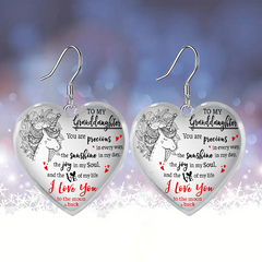 Heart Glass Pendant Earrings Graduation Party Birthday Halloween Gift