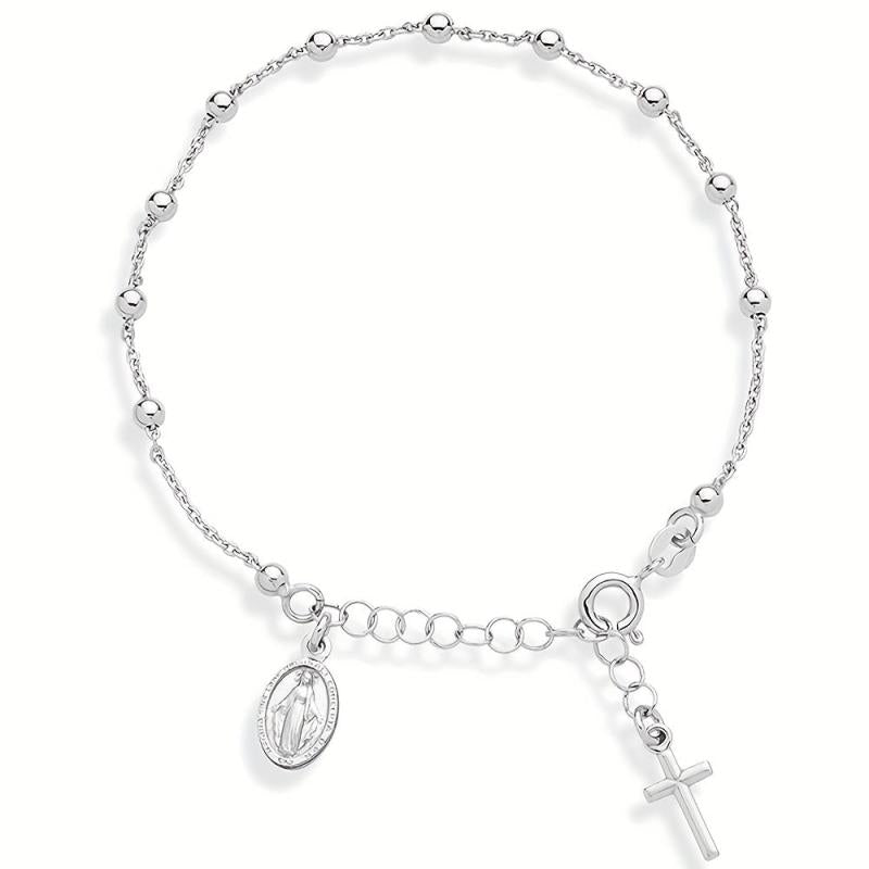 Silvery Cross Bracelet for Women