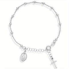 Silvery Cross Bracelet for Women