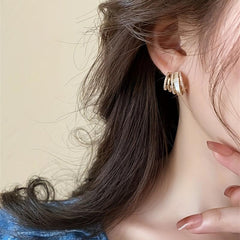 Shell Earrings Sweet Advanced Sense All Match Western Style Earrings