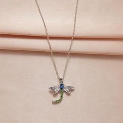 Long Dragonfly Hanging Necklace Jewelry