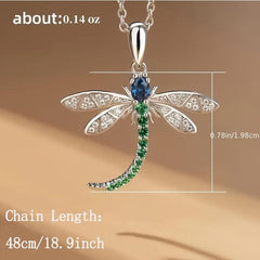 Long Dragonfly Hanging Necklace Jewelry