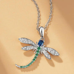 Long Dragonfly Hanging Necklace Jewelry