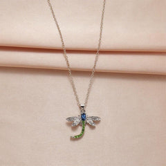 Long Dragonfly Hanging Necklace Jewelry