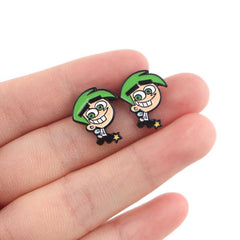 Cartoon Stud Earrings For Woman Girls Kids Gift