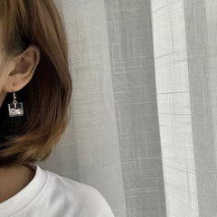 Acrylic 3D Square Playing Card Dangle Earrings