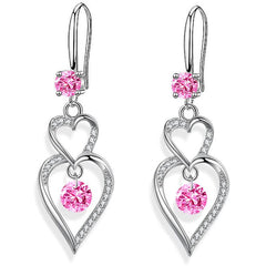 Double Love Droplet Zircon Earing For Women Jewelry
