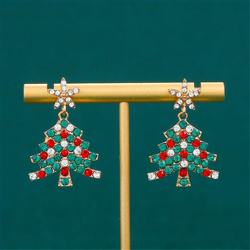 Sparkling Christmas Trees Earrings Gift for Girls