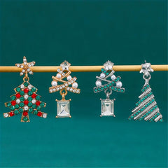 Sparkling Christmas Trees Earrings Gift for Girls