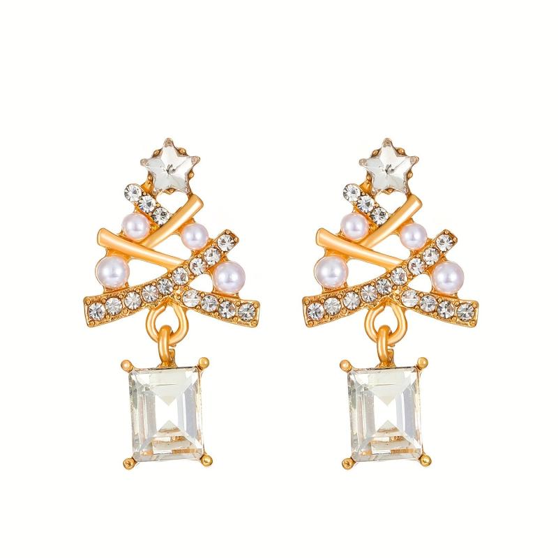 Sparkling Christmas Trees Earrings Gift for Girls