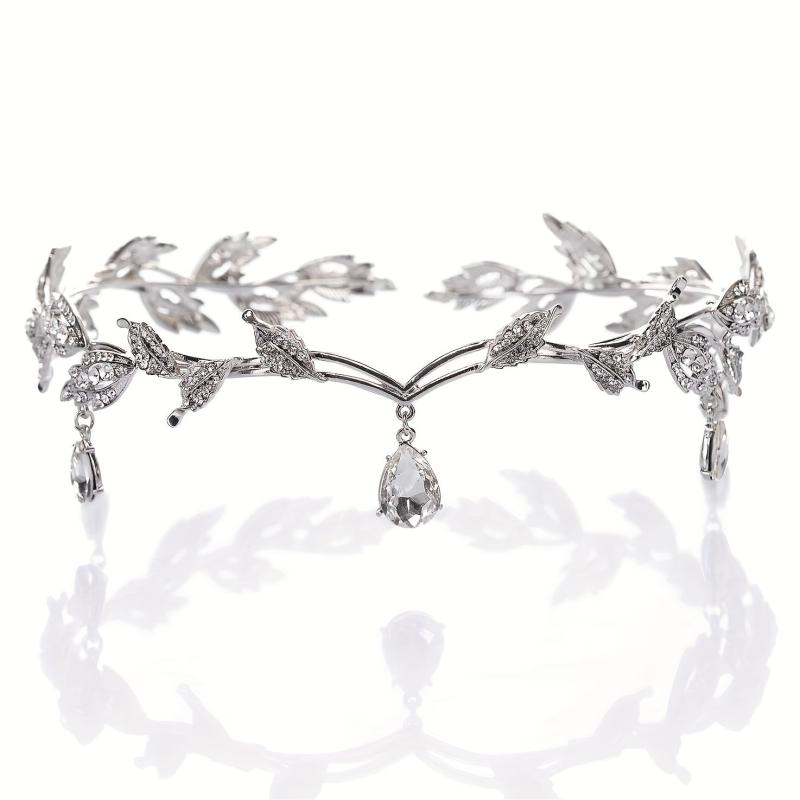 Crown Wedding Forehead Princess Hair Accessories Leaf Headpiece