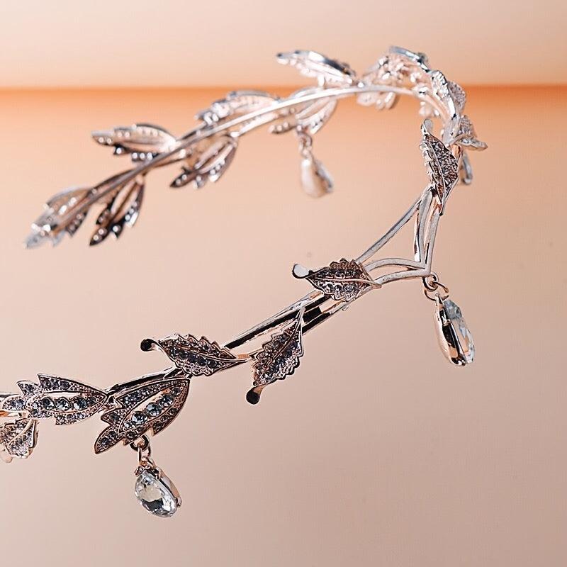 Crown Wedding Forehead Princess Hair Accessories Leaf Headpiece