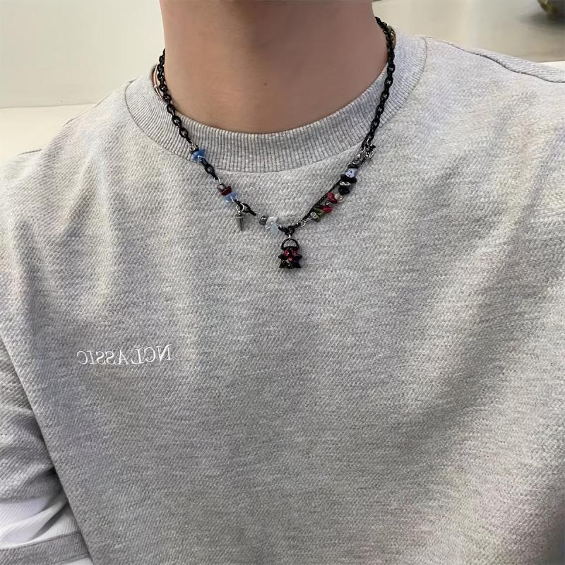 Small Ghost Monster Metal Chain Necklace Gift For Girlfriend