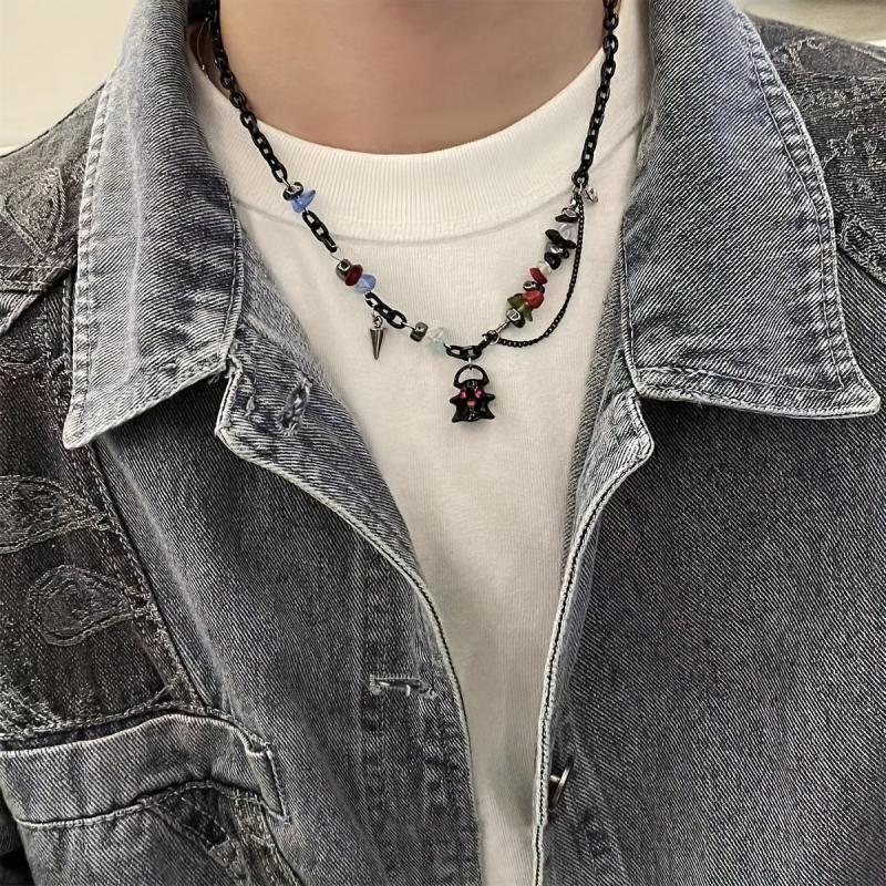 Small Ghost Monster Metal Chain Necklace Gift For Girlfriend