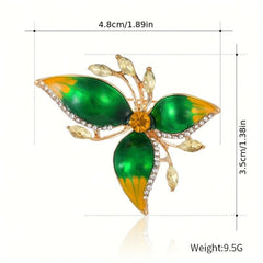 Plum Rhinestone Flower Sweater Buckle Corsage Pin