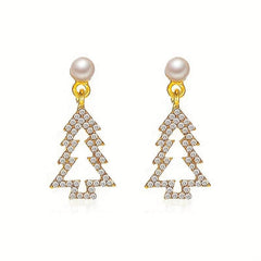 Christmas Tree Earrings Holiday Gift Women's Jewelry