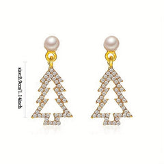 Christmas Tree Earrings Holiday Gift Women's Jewelry