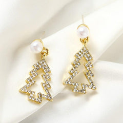 Christmas Tree Earrings Holiday Gift Women's Jewelry