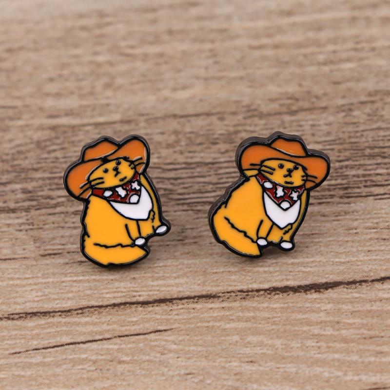 Cat Earrings Cartoon Stud Earrings For Woman Girls Kids Jewelry Gift