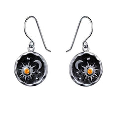 Boho Sun Moon Pendant Necklace Earrings Set - Perfect Gift