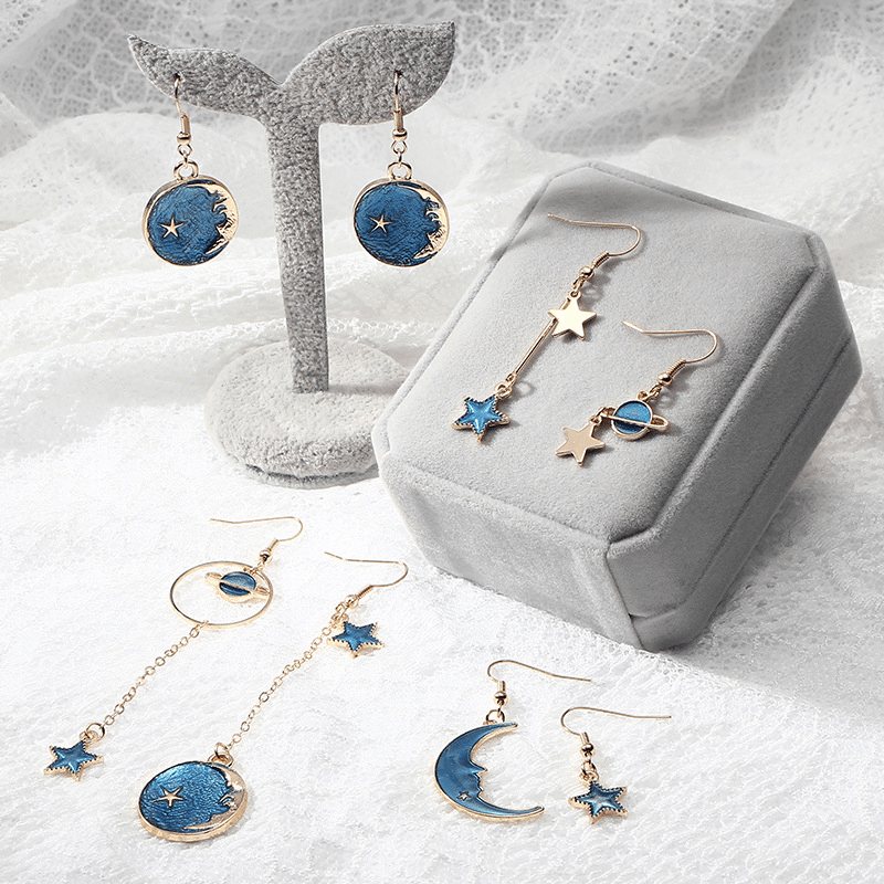 Starry Sky Planet Earrings - Perfect Gift for Girlfriend