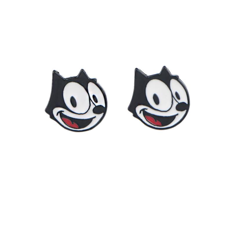 Cartoon Cats Piercing Earrings Studs For Girls Kids Jewelry Gift
