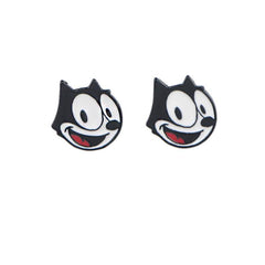 Cartoon Cats Piercing Earrings Studs For Girls Kids Jewelry Gift