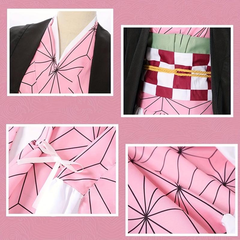 Japanese Anime Kimono Set for Cosplay Halloween
