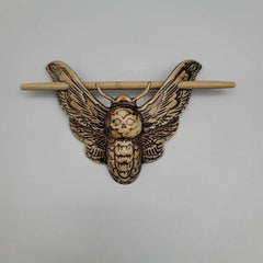 Vintage Moth Skull Hairpin for Halloween Costume