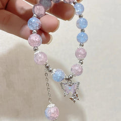 Pink Glazed Butterfly Bracelet - Stylish Women's Jewelry Accessories