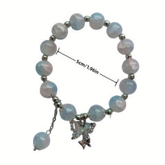 Pink Glazed Butterfly Bracelet - Stylish Women's Jewelry Accessories