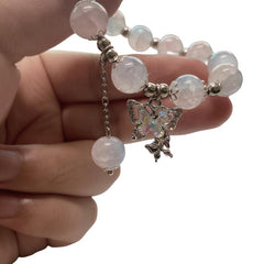 Pink Glazed Butterfly Bracelet - Stylish Women's Jewelry Accessories