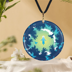 Personalized Jesus Pendant for Couple Name Necklace
