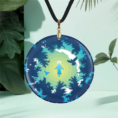 Personalized Jesus Pendant for Couple Name Necklace