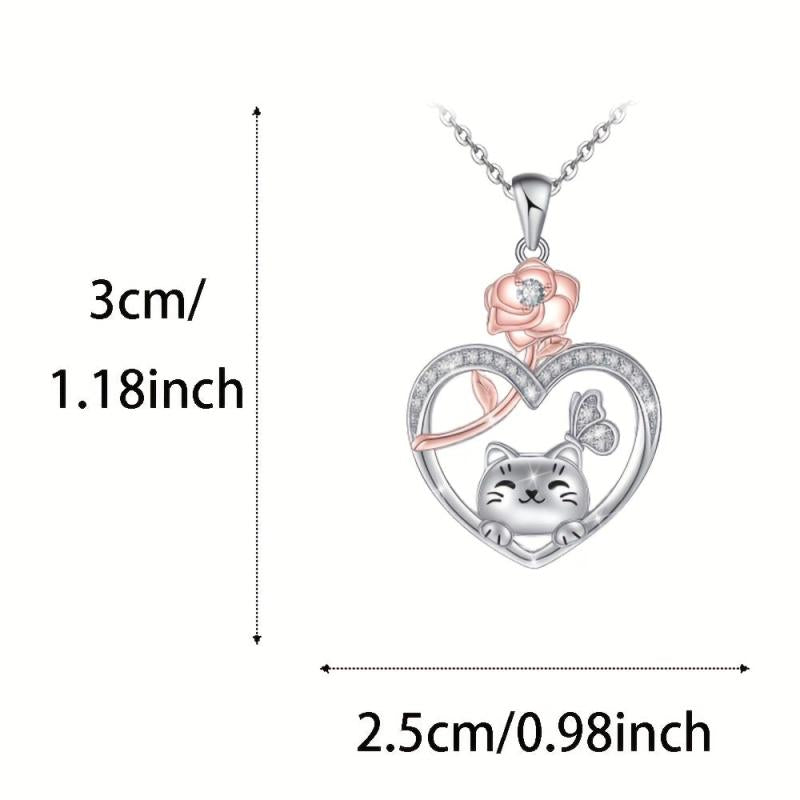 Kitten Pendant Necklace Cartoon Cat Pendant Necklace Party Jewelry