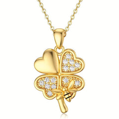 Fashionable Four Leaf Clover Pendant Necklace Love Four Leaf Clover Necklace