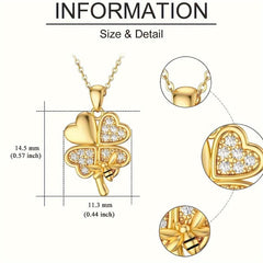 Fashionable Four Leaf Clover Pendant Necklace Love Four Leaf Clover Necklace