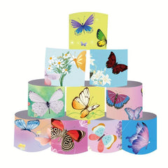 12pcs Butterfly Slap Bracelet Toy Birthday Party Kids Snap Bangle