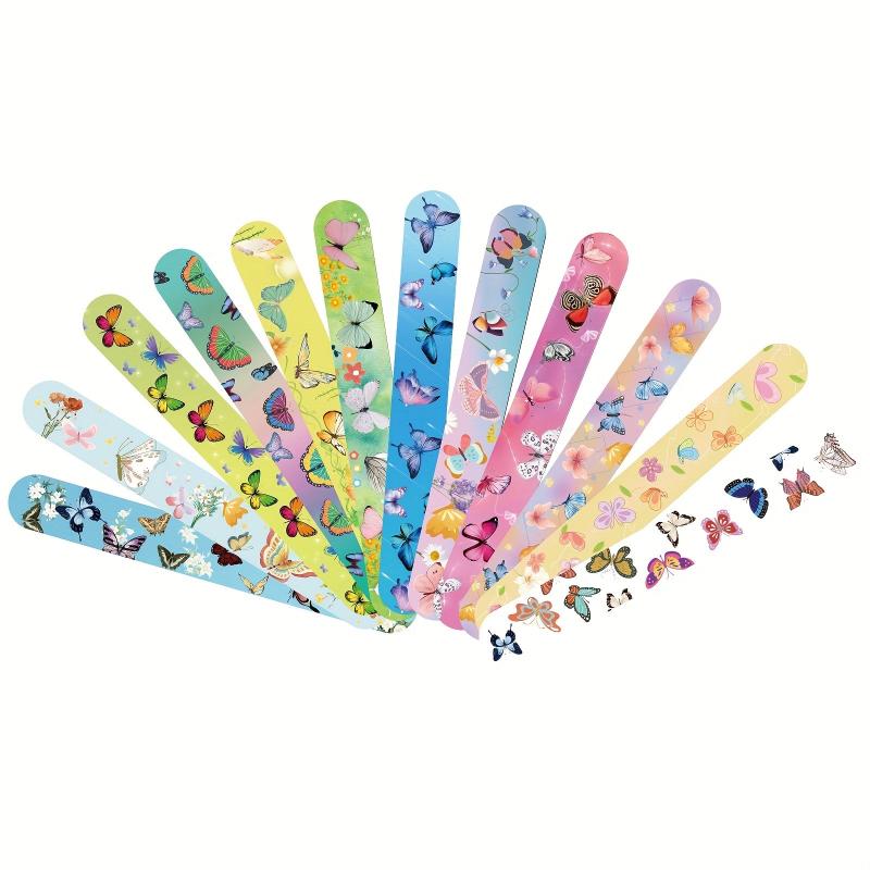 12pcs Butterfly Slap Bracelet Toy Birthday Party Kids Snap Bangle