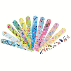 12pcs Butterfly Slap Bracelet Toy Birthday Party Kids Snap Bangle