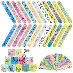 12pcs Butterfly Slap Bracelet Toy Birthday Party Kids Snap Bangle