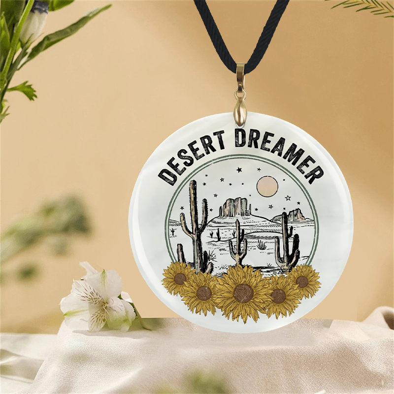 Vintage Boho Pendant Necklace Adjustable Chain Necklace for Family
