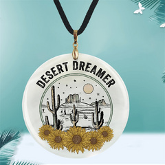 Vintage Boho Pendant Necklace Adjustable Chain Necklace for Family