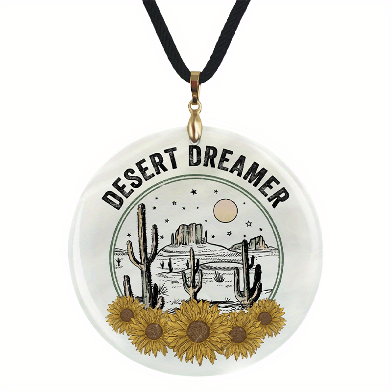 Vintage Boho Pendant Necklace Adjustable Chain Necklace for Family
