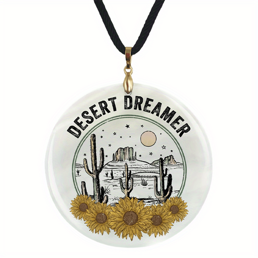 Vintage Boho Pendant Necklace Adjustable Chain Necklace for Family