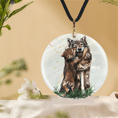 Watercolor Animal Family Pendant Necklace