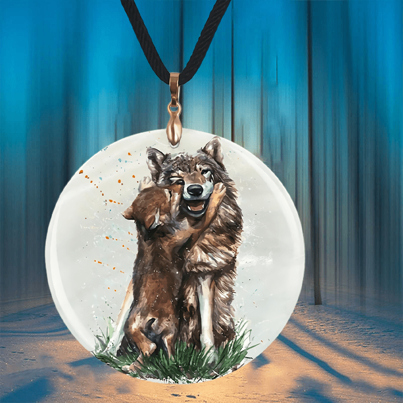 Watercolor Animal Family Pendant Necklace
